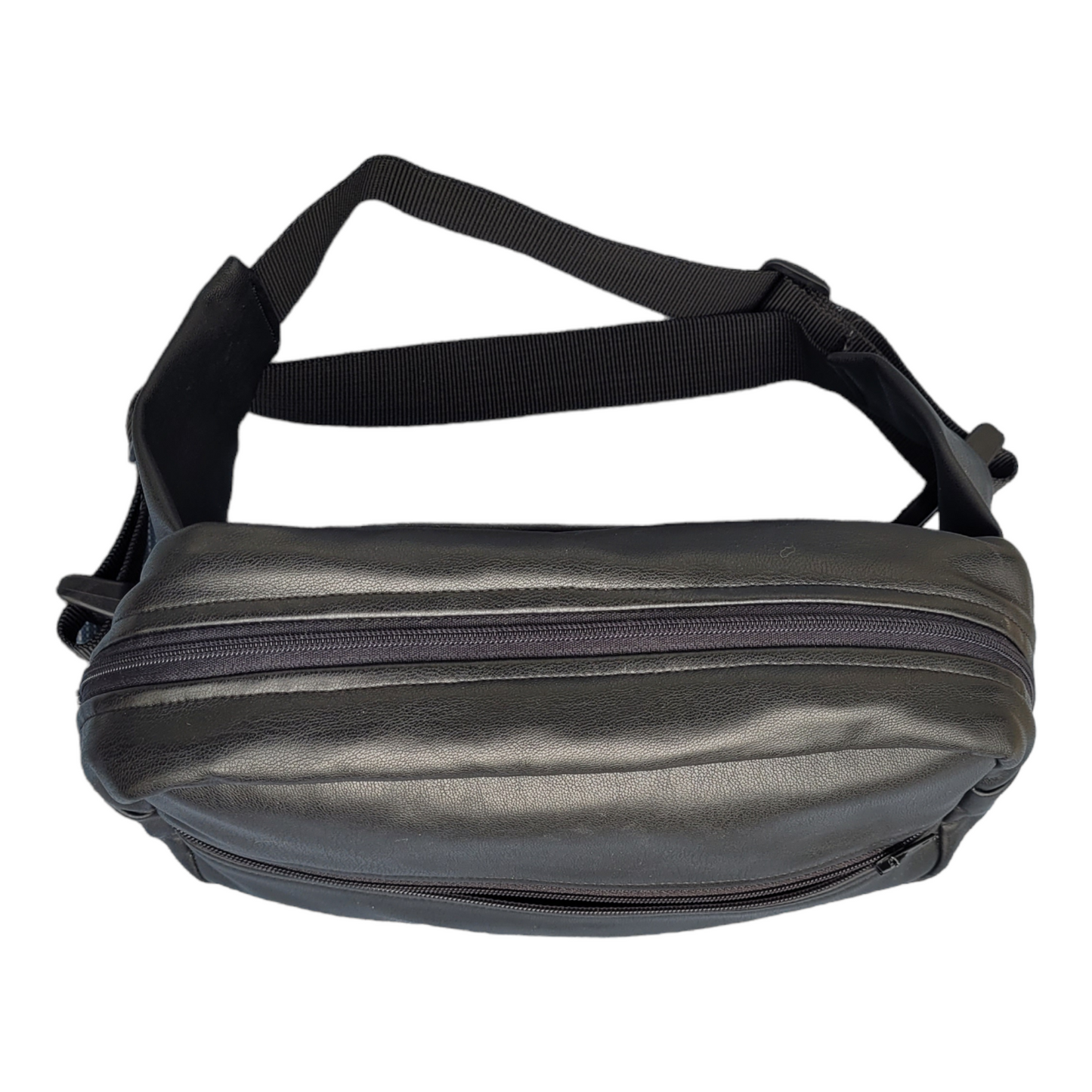 Black Faux Leather with Galaxy Fanny Pack