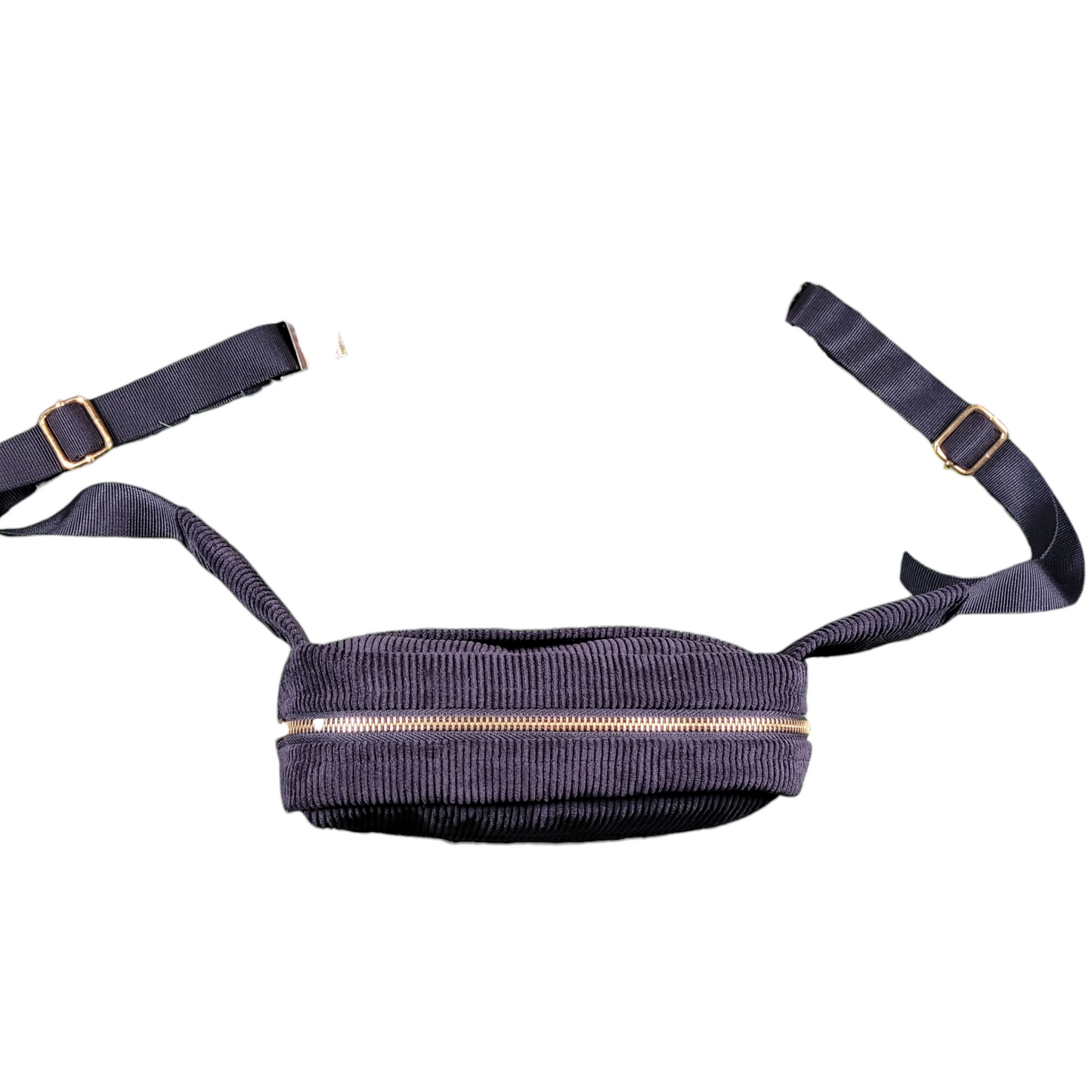 Black Corduroy Fanny Pack