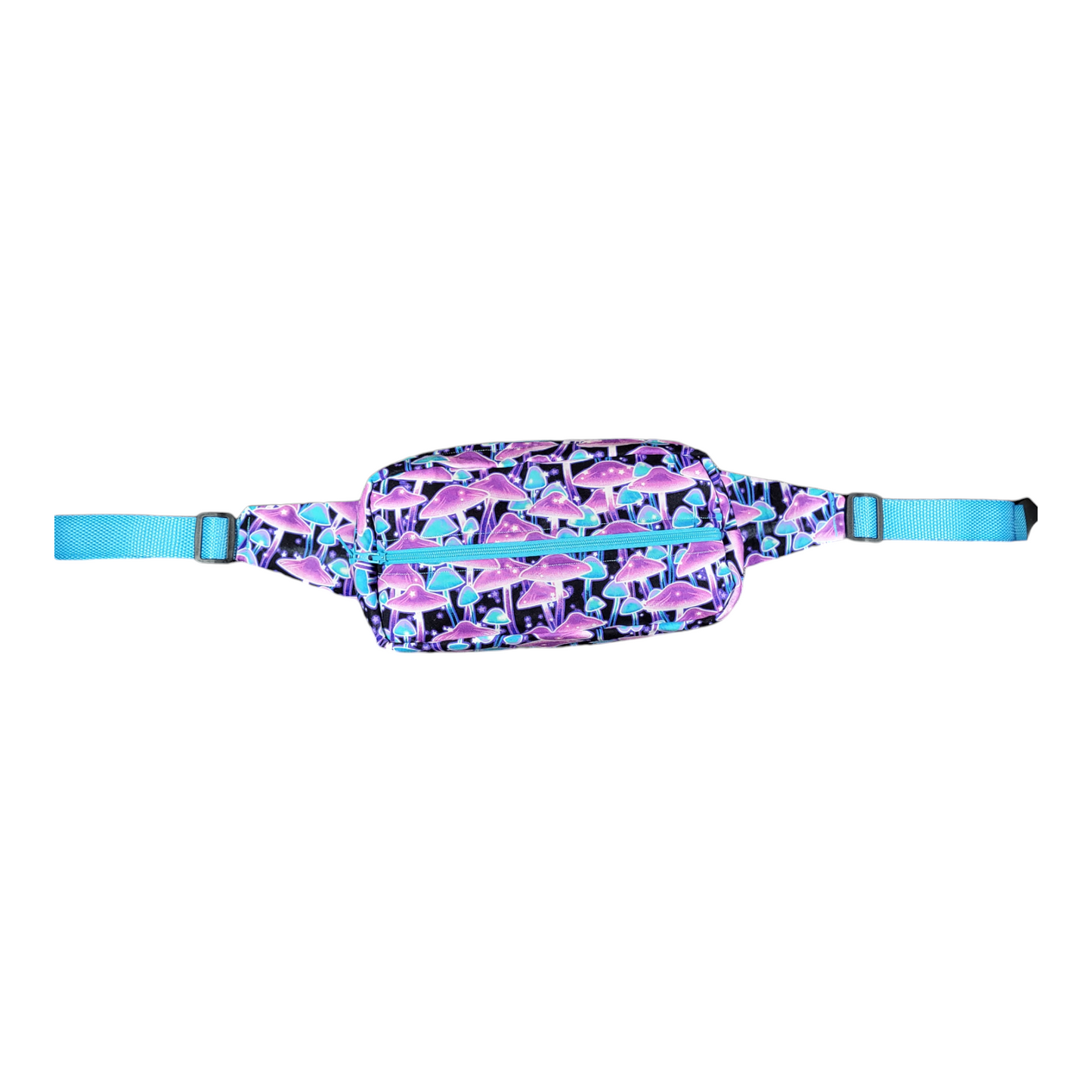 GLOW-IN-THE-DARK Purple Mushroom Fanny Pack