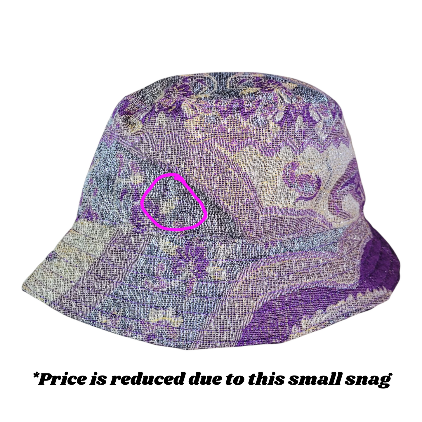 Reversible Pashmina Bucket Hat - Purple Mirage