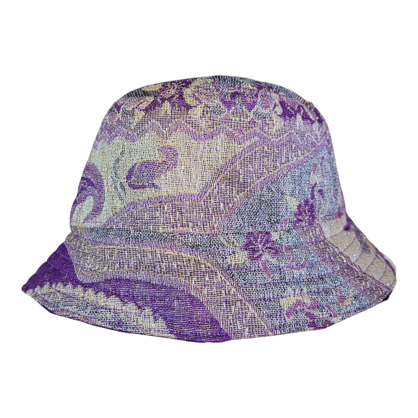 Reversible Pashmina Bucket Hat - Purple Mirage