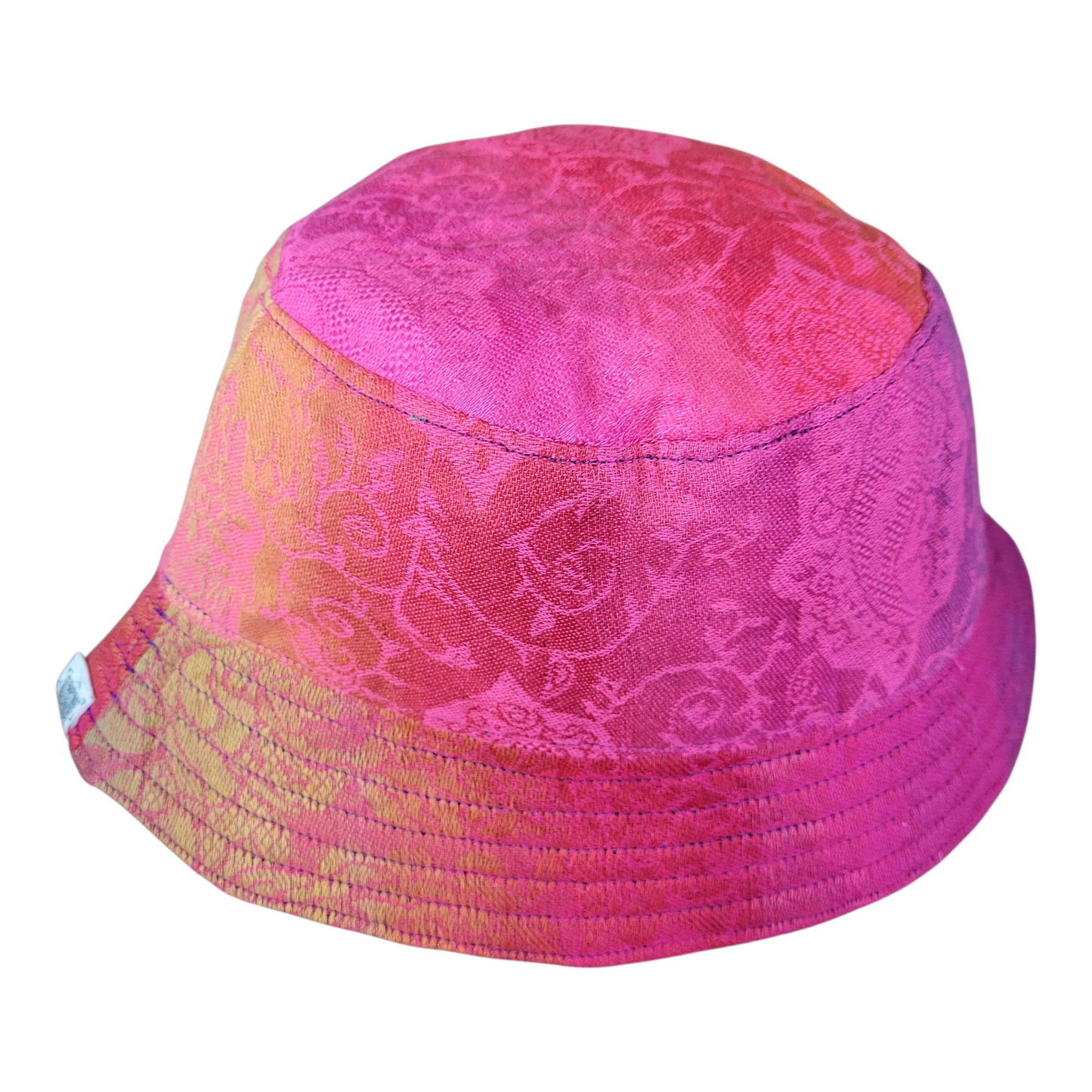 REVERSIBLE Pashmina Bucket Hat -Rainbow Elephant
