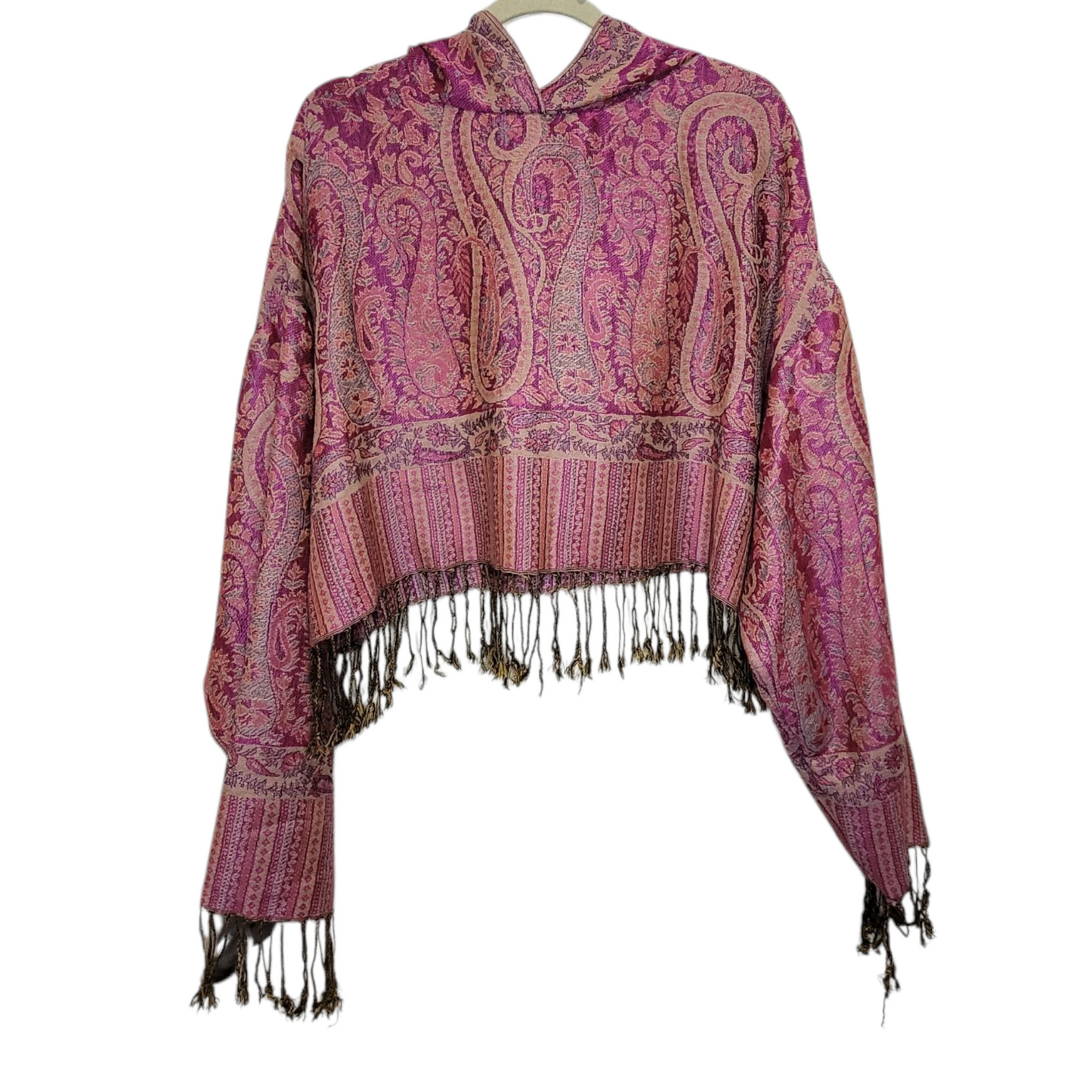 Paisley Bloom - Cropped Pashmina Hoodie