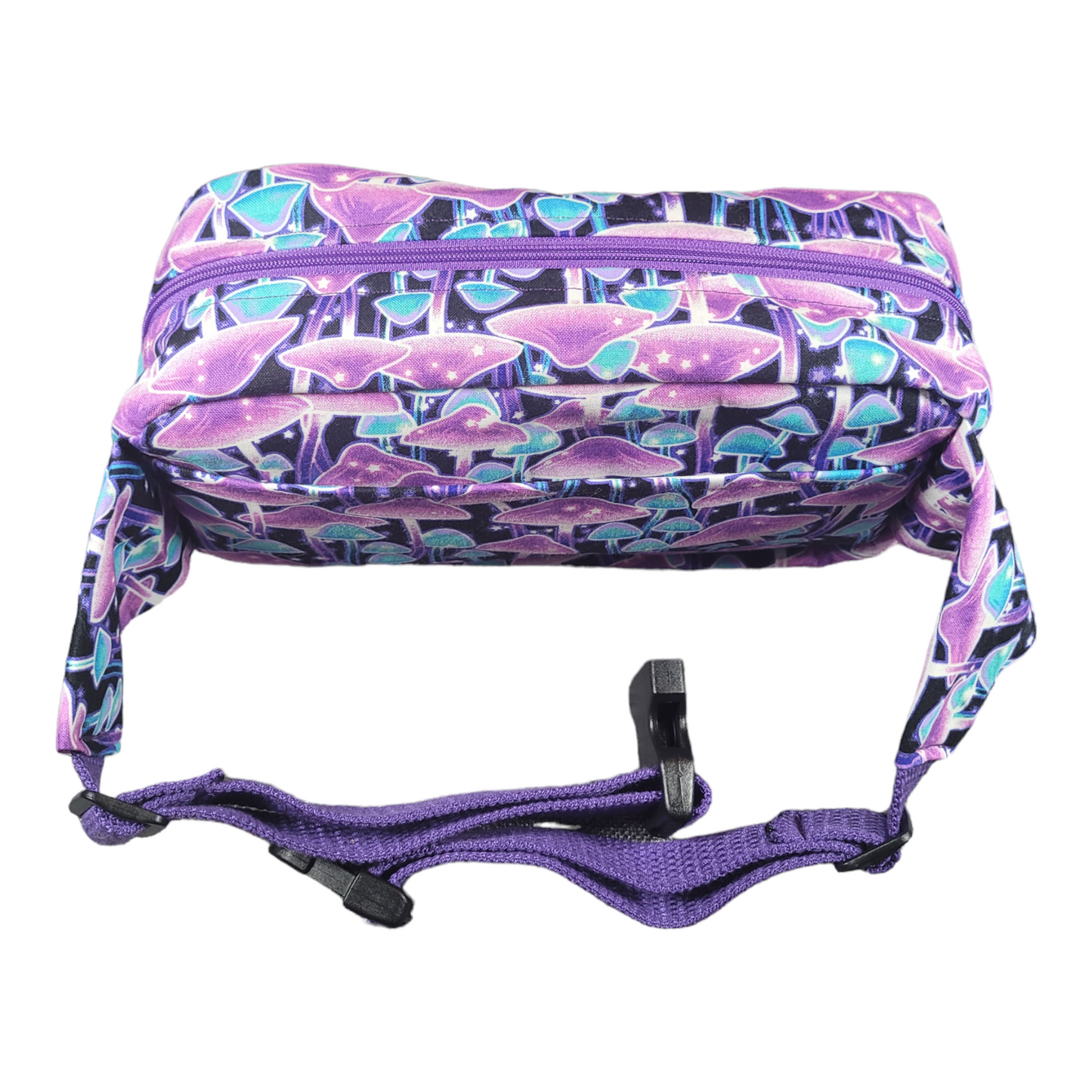 GLOW-IN-THE-DARK Purple Mushroom Fanny Pack