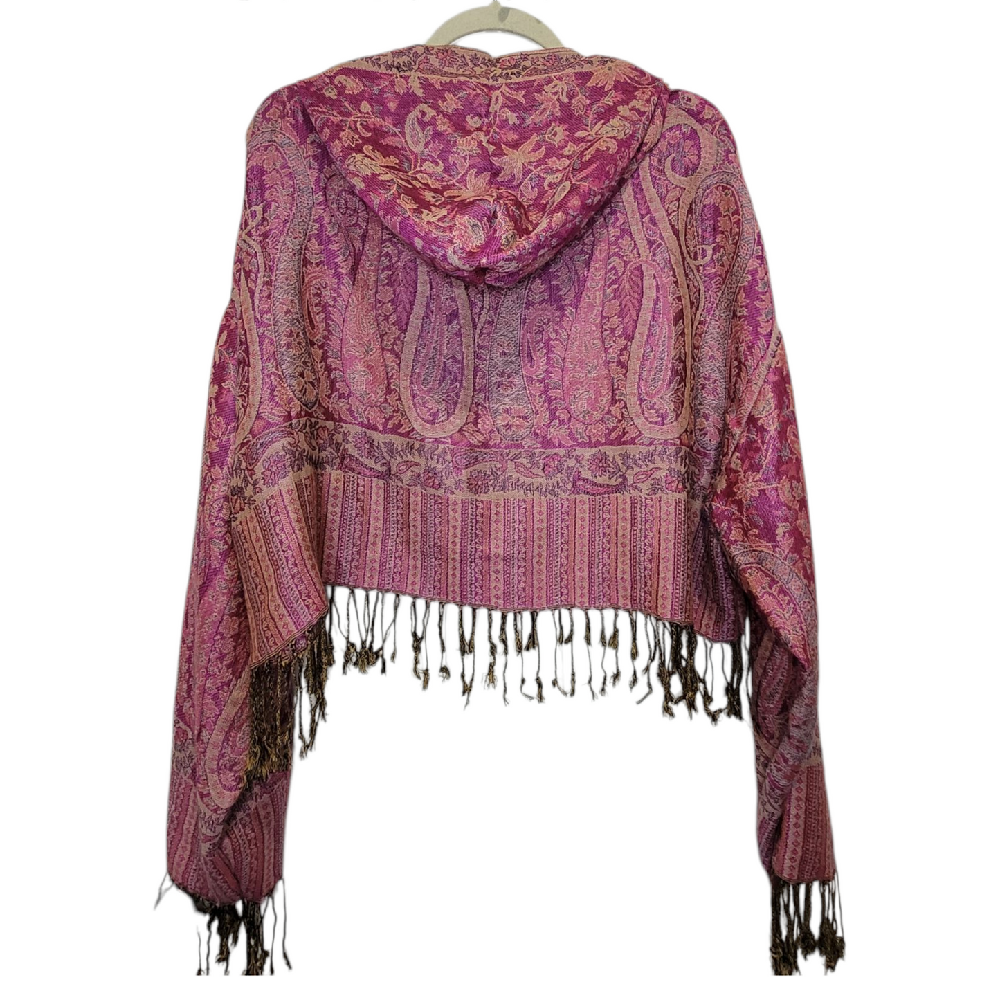 Paisley Bloom - Cropped Pashmina Hoodie