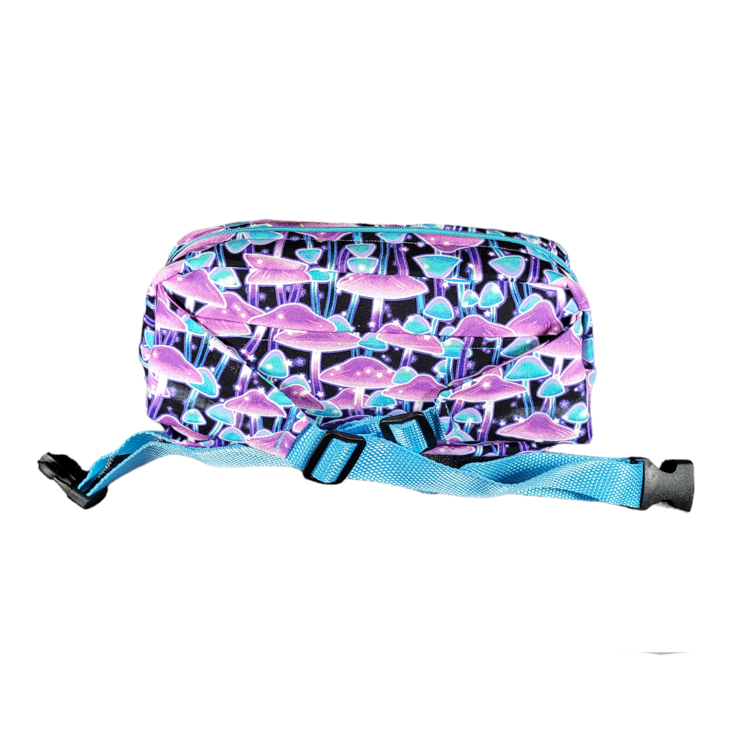 GLOW-IN-THE-DARK Purple Mushroom Fanny Pack