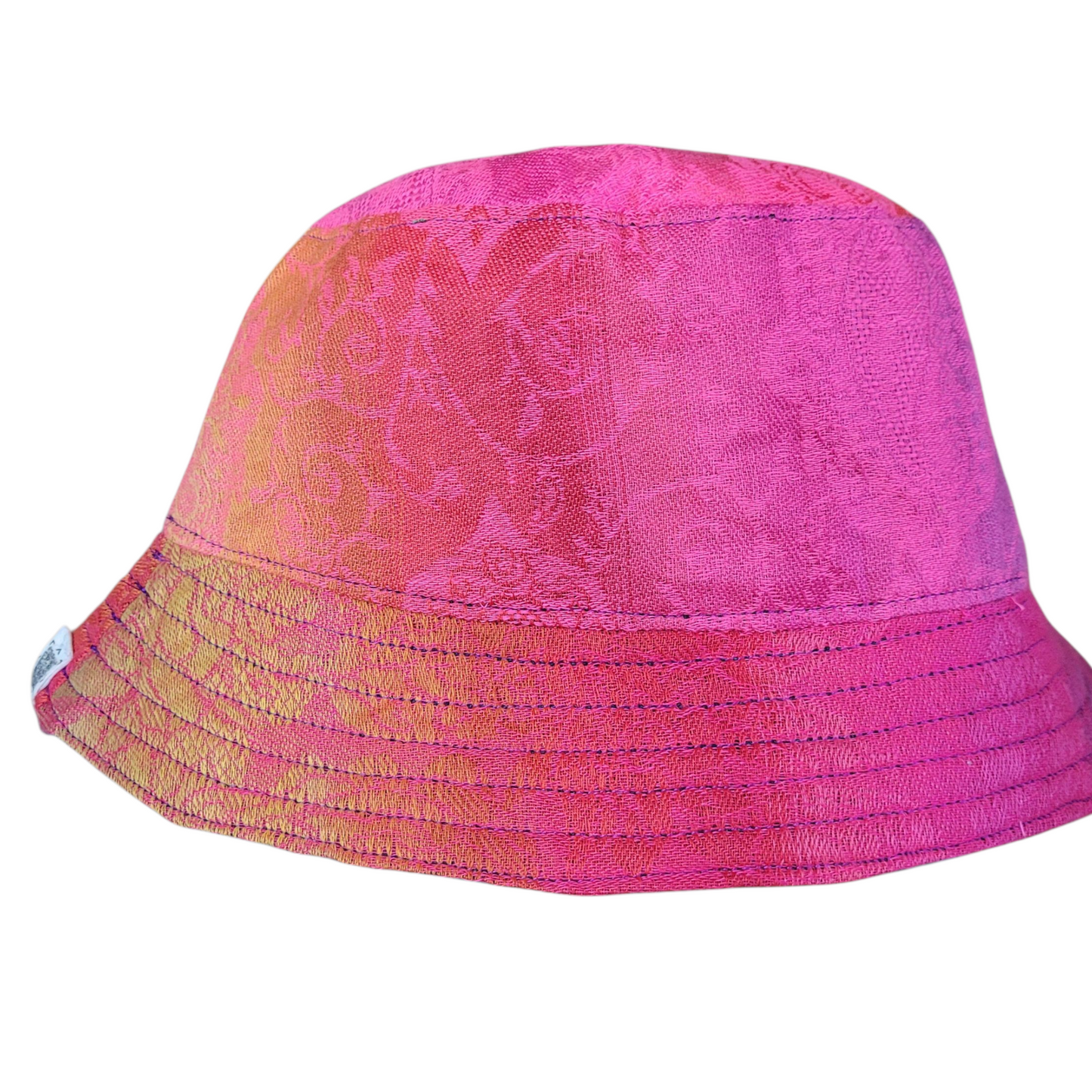 REVERSIBLE Pashmina Bucket Hat -Rainbow Elephant