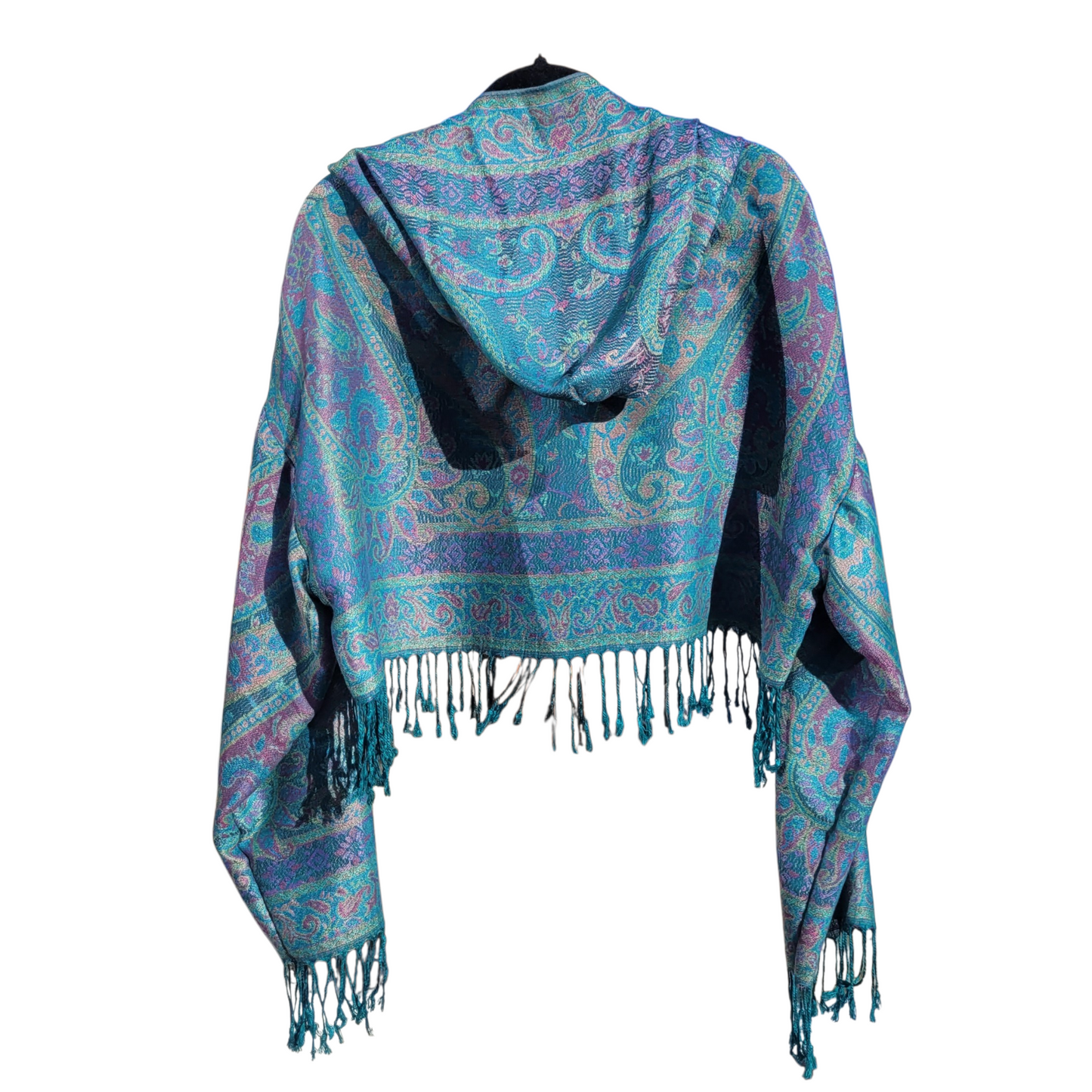 Blue Pashmina Hoodie- Cropped