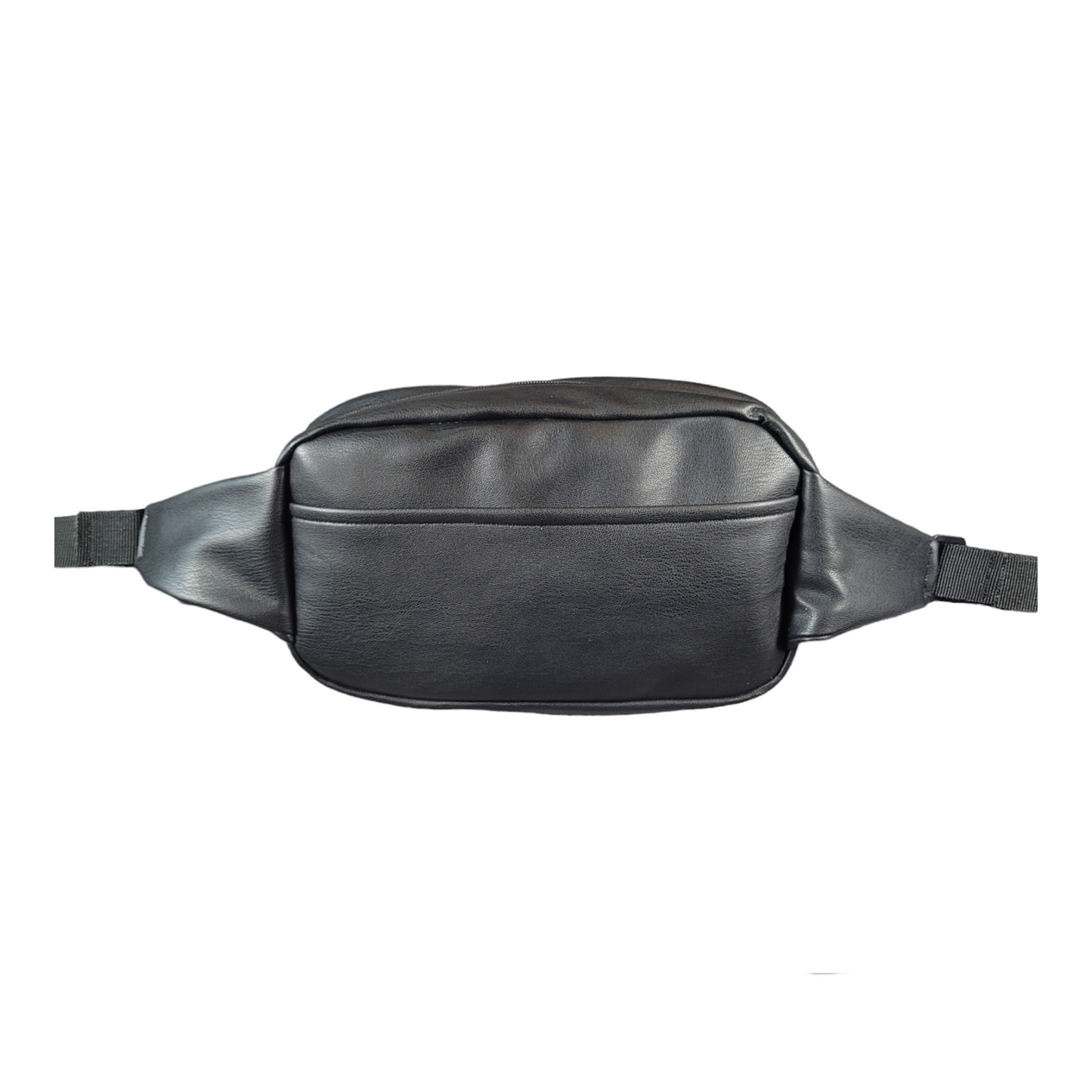 Faux Leather Black Fanny Pack