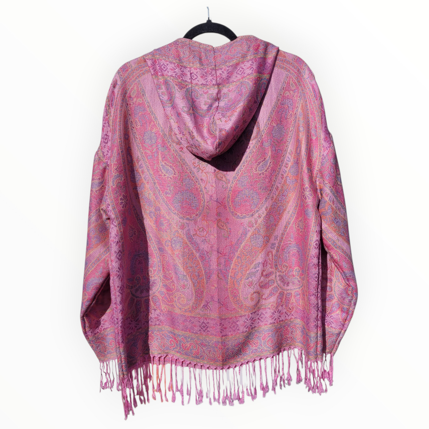 Pink Pashmina Hoodie - Full Length
