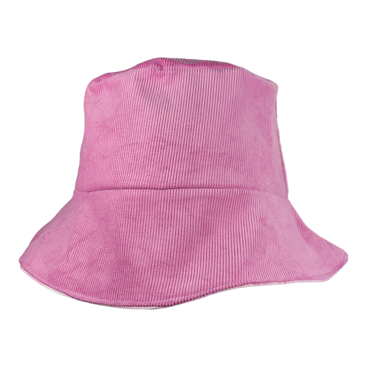 Reversible Pink Corduroy and Marble Swirl Bucket Hat