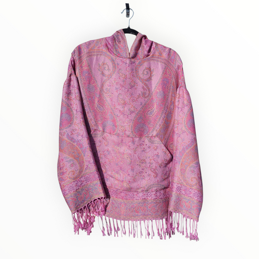 Pink Pashmina Hoodie - Full Length