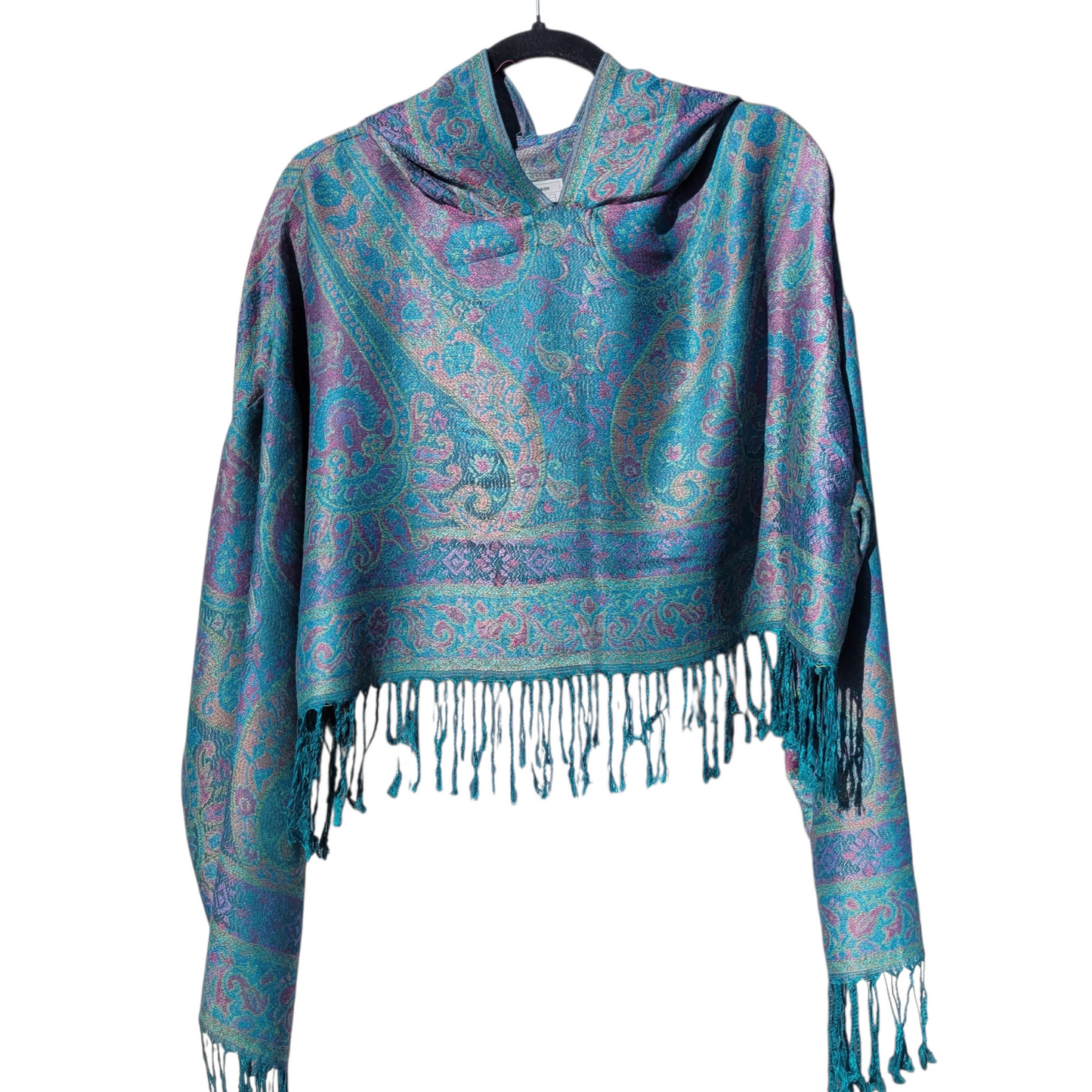 Blue Pashmina Hoodie- Cropped