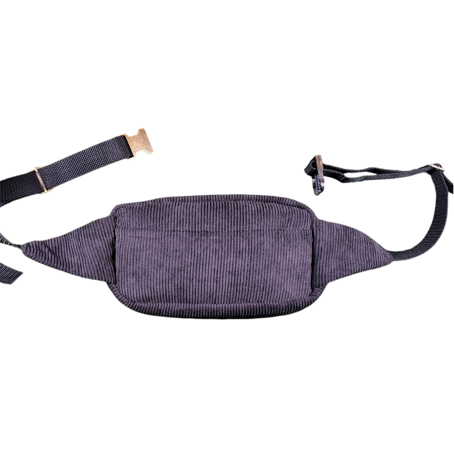 Black Corduroy Fanny Pack