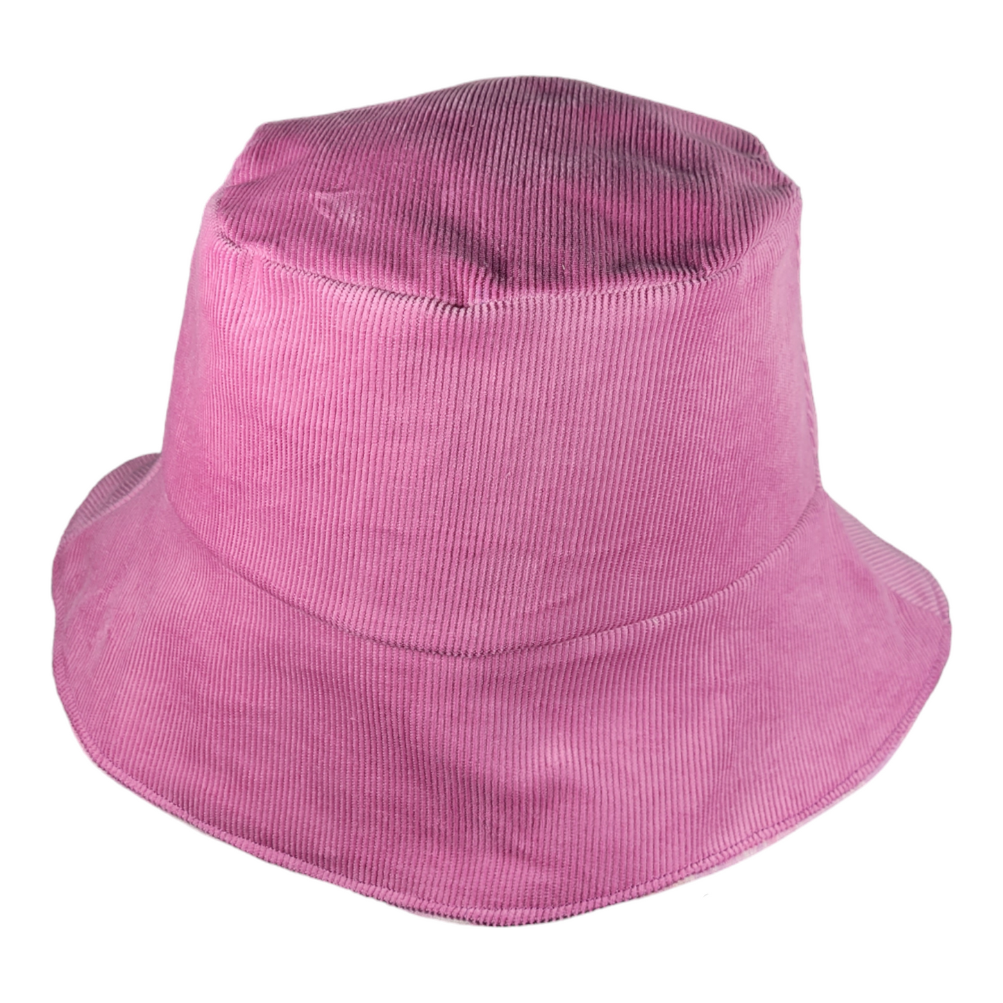 Reversible Pink Corduroy and Marble Swirl Bucket Hat