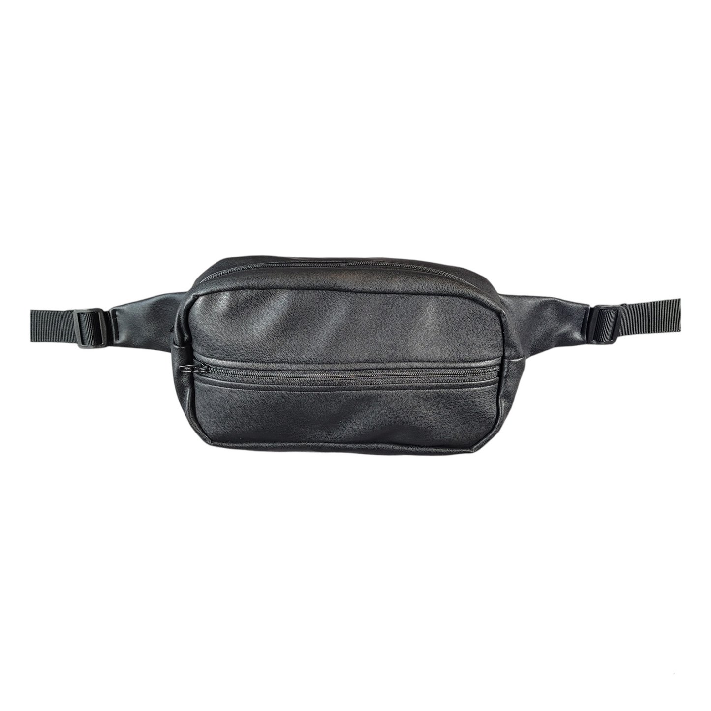 Faux Leather Black Fanny Pack