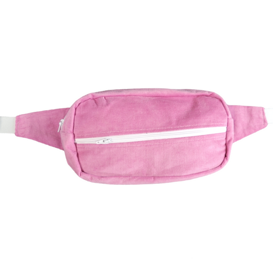 Pink Corduroy Fanny Pack