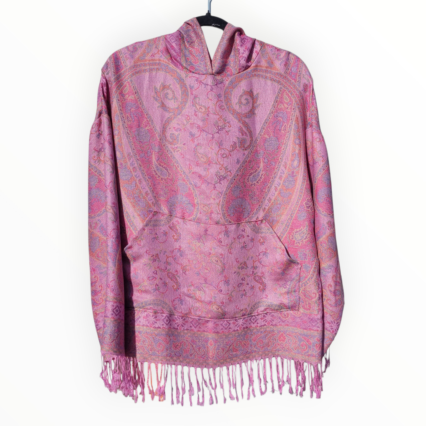 Pink Pashmina Hoodie - Full Length
