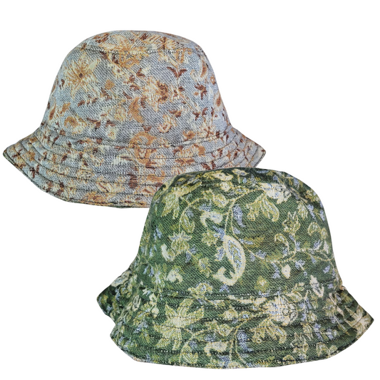 REVERSIBLE Pashmina Bucket Hat - Spruce Solstice