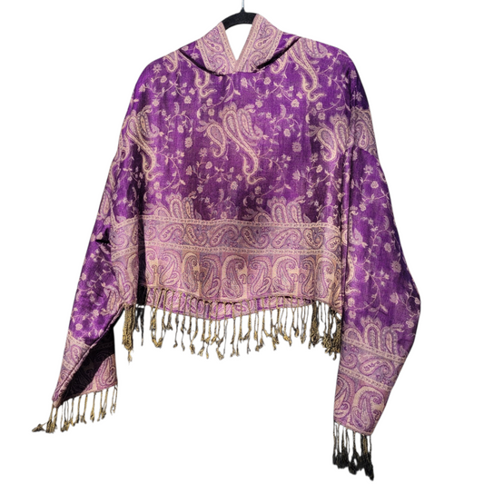 Purple Pashmina Hoodie - Cropped